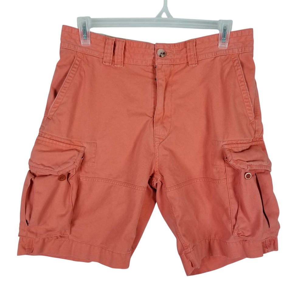 Polo Ralph Lauren Cargo Shorts Mens 34 Coral Orange Classic Chino Cotton Utility